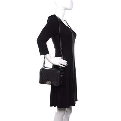 Chanel Lambskin Quilted Medium Boy Flap Black 2 of 11
