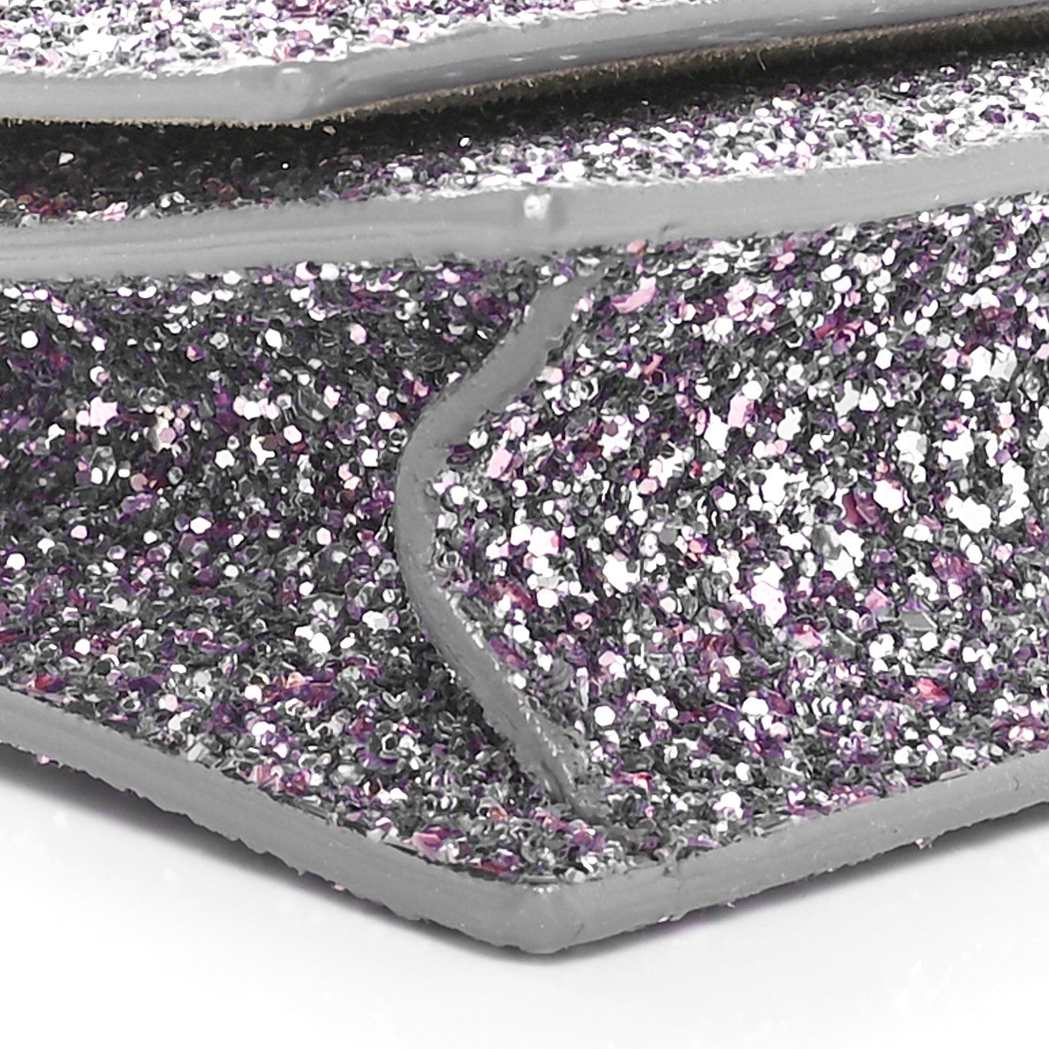Jimmy Choo Glitter Clutch With Chain Bubblegum Mix 8 of 10