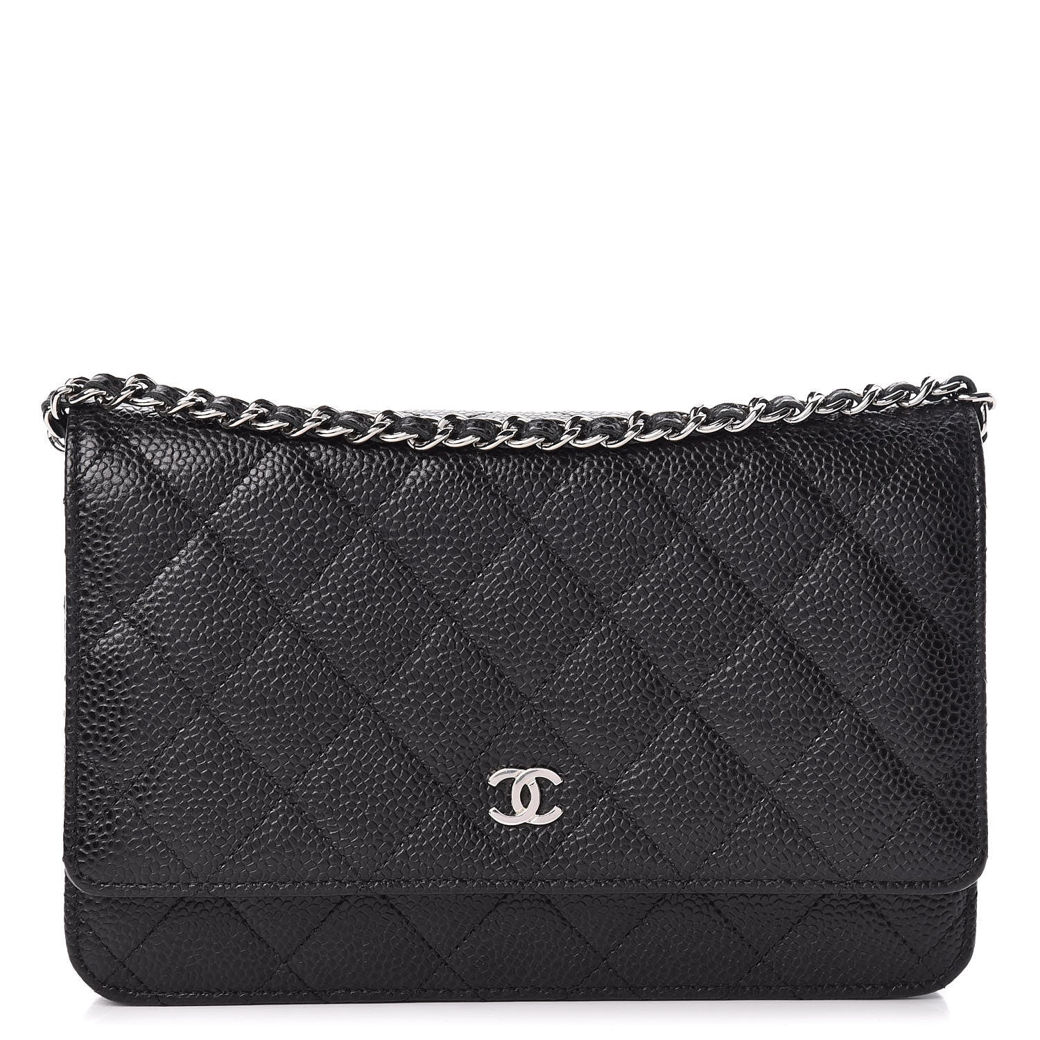 Chanel Caviar Quilted Wallet On Chain WOC Black 1 of 12