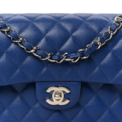 Chanel Caviar Quilted Small Double Flap Blue 9 of 11