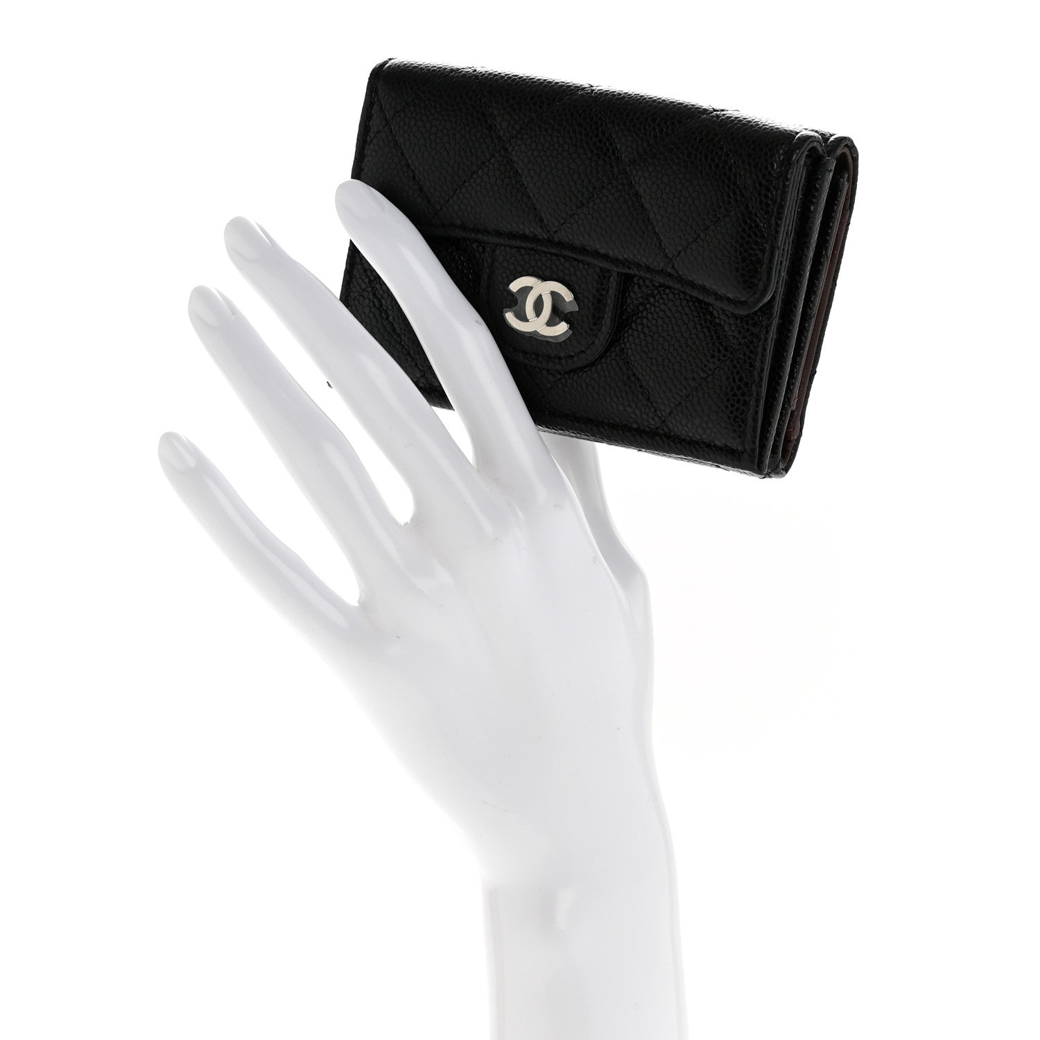 Chanel Caviar Quilted Double Flap Wallet Black 2 of 11