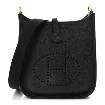 Hermes Taurillon Clemence Evelyne TPM Black 1 of 10