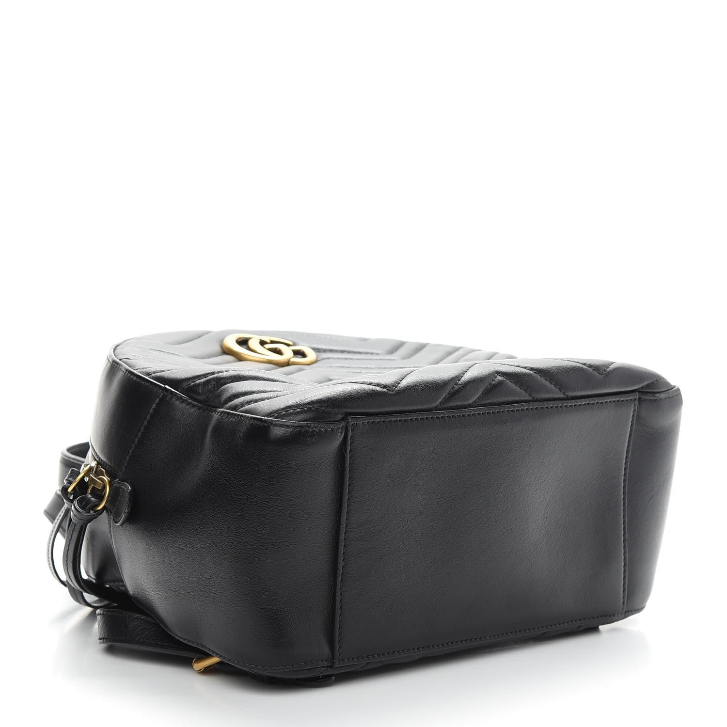 Gucci Calfskin Matelasse GG Marmont Dome Backpack Black 4 of 9