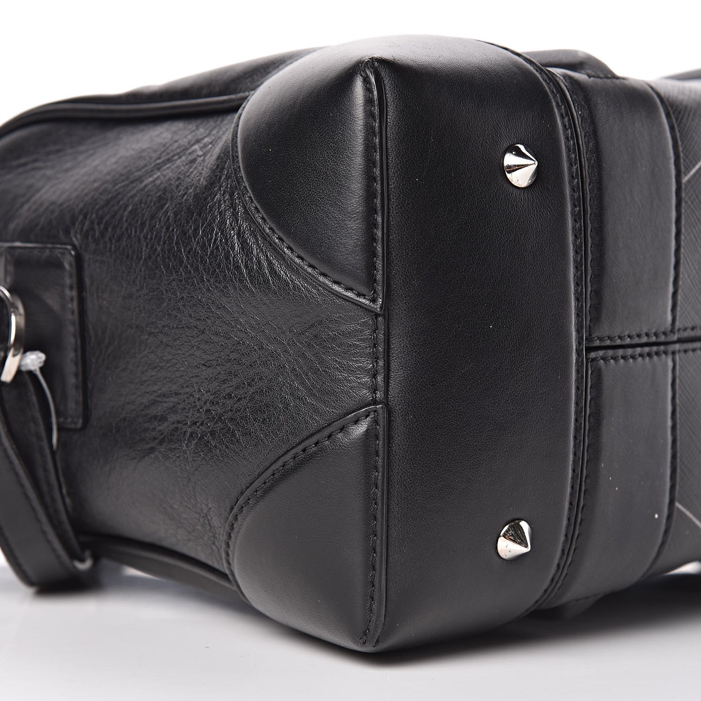 Calfskin Coated Canvas Madonna Print Mini Lucrezia Black