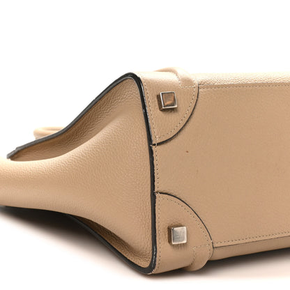 Celine Drummed Calfskin Micro Luggage Dune 8 of 10