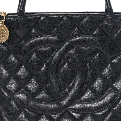 Chanel Caviar Quilted Medallion Tote Black 8 of 13