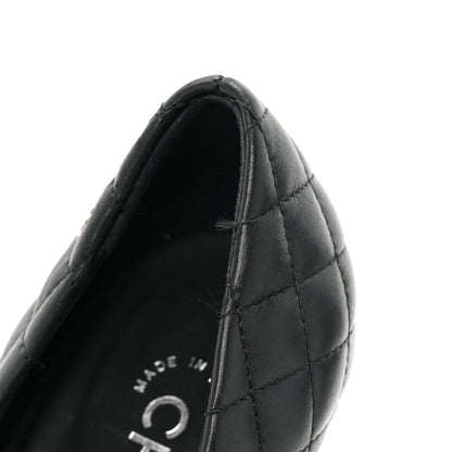 Chanel Lambskin Grosgrain Quilted Cap Toe CC Pumps 37.5 Black 11 of 11