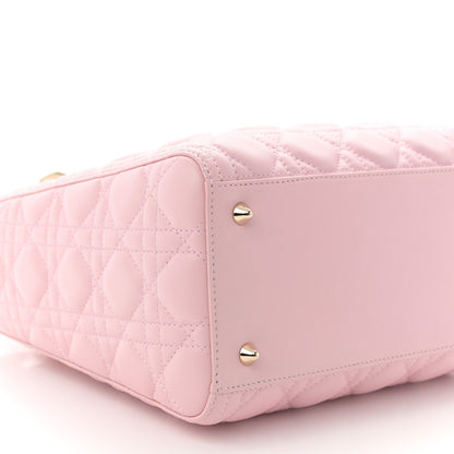 Christian Dior Lambskin Cannage Medium Lady Dior Light Pink 9 of 10