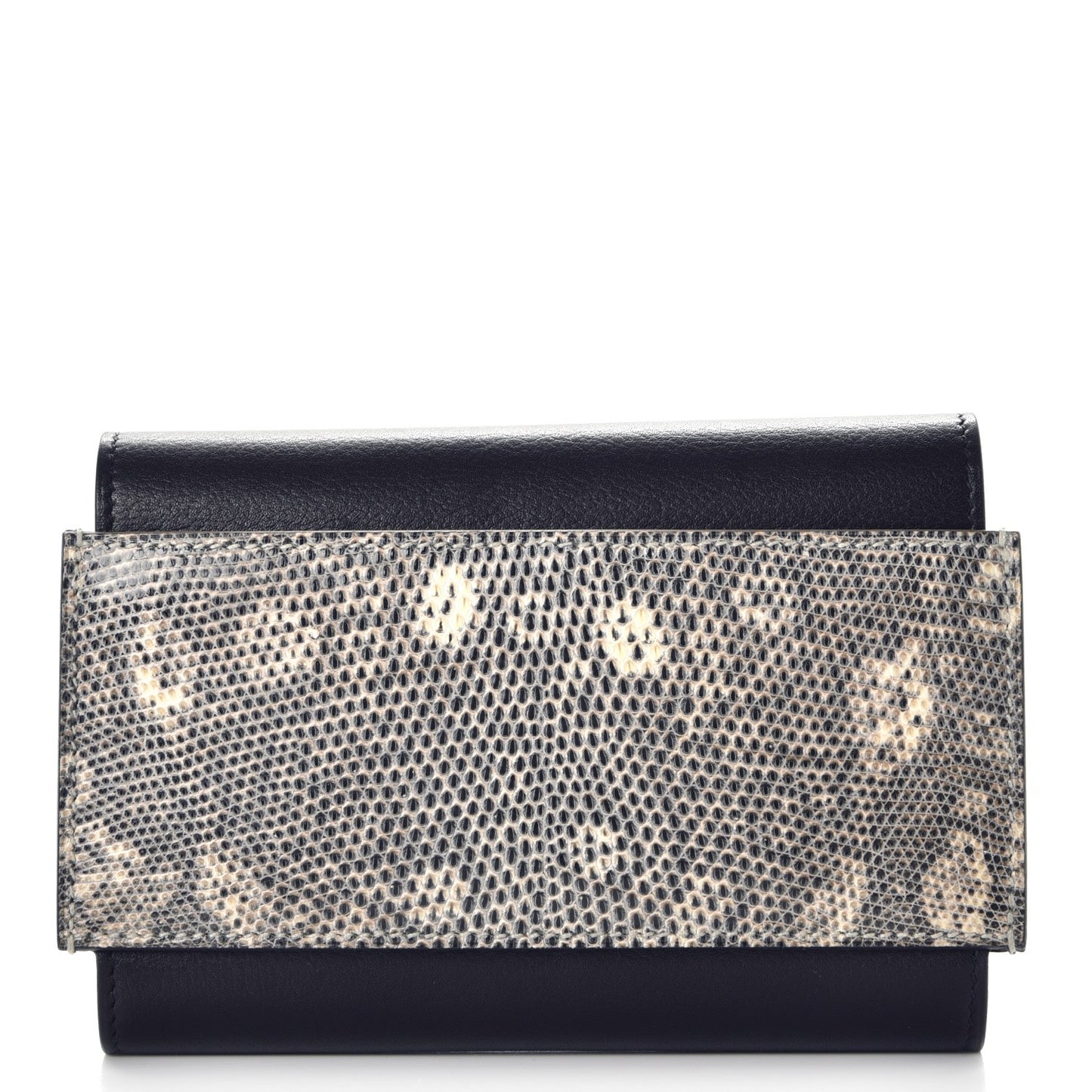Evergrain Lizard Passant Compact Wallet Bleu Indigo Ombre