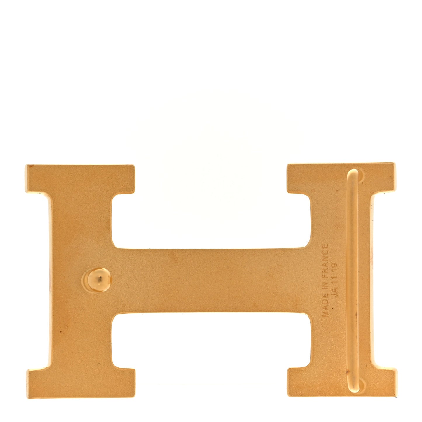 Brushed 32mm H Belt Buckle Gold