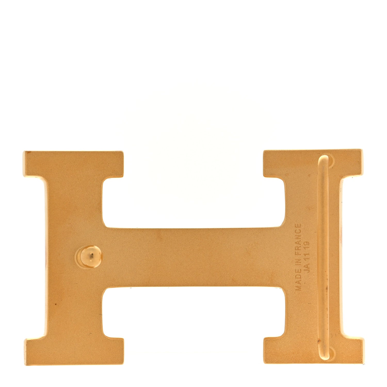 Hermes Brushed 32mm H Belt Buckle Gold 3 of 5