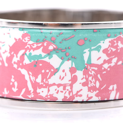 Hermes Enamel Printed Wide Cheval Surprise Hinged Bracelet S Baroque 6 of 7