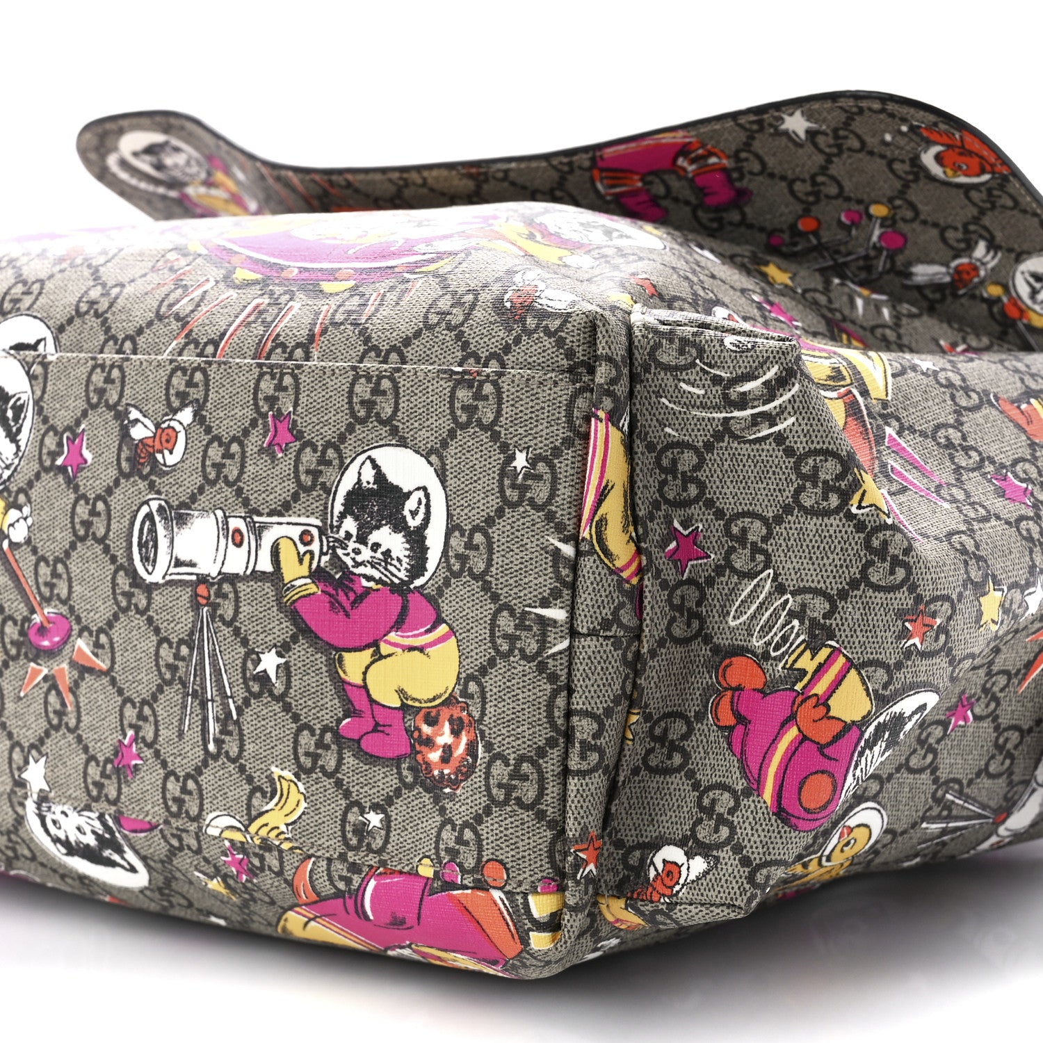 Gucci GG Supreme Monogram Space Cats Diaper Bag Orange 13 of 13