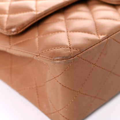Chanel Lambskin Quilted Medium Double Flap Brown 8 of 46