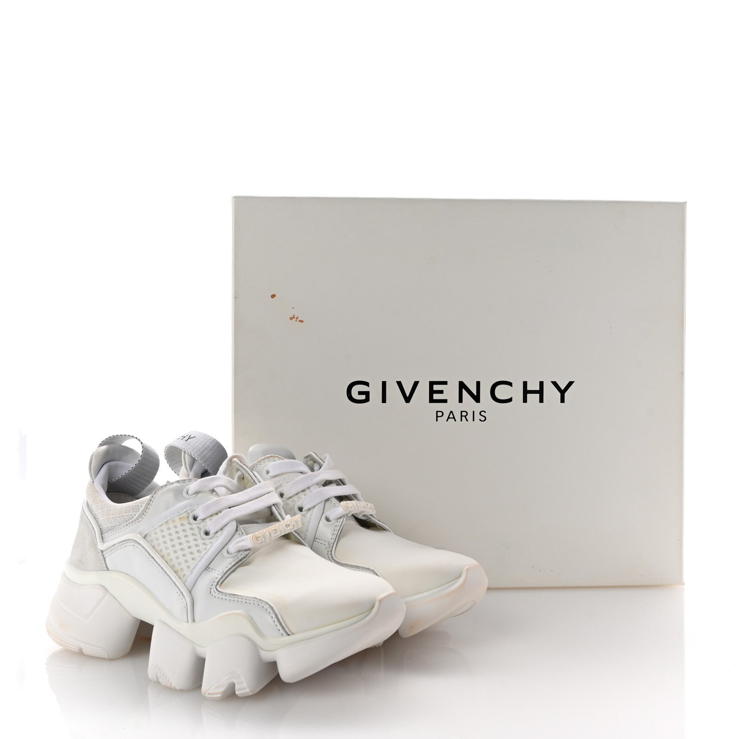 Givenchy Neoprene Suede Mesh Baisse Jaw Low Sneakers 37 White 12 of 12