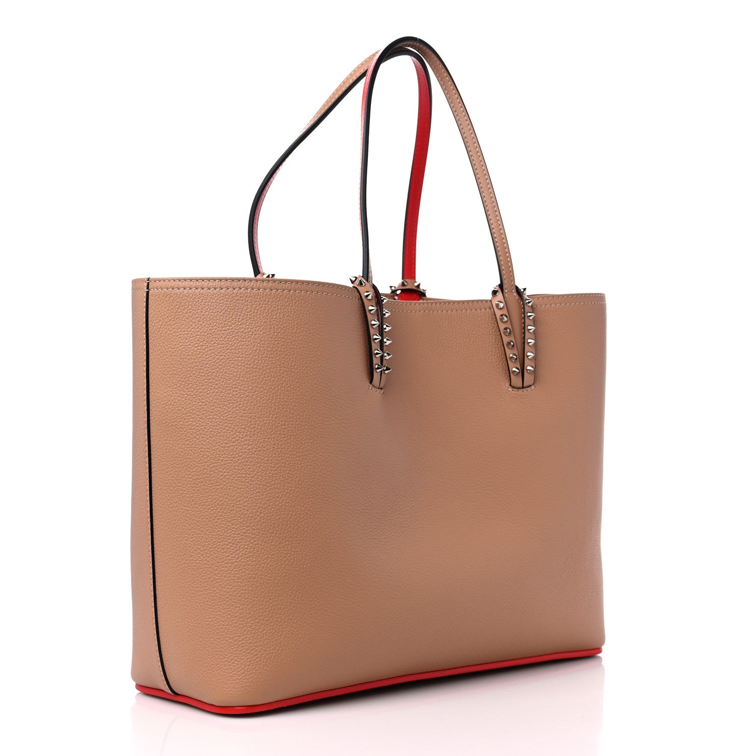 Christian Louboutin Calfskin Spikes East West Cabata Tote Nude 4 of 12