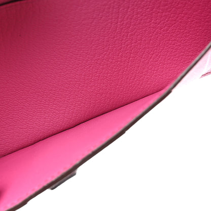 Hermes Ostrich Bearn Wallet Fuchsia 7 of 12