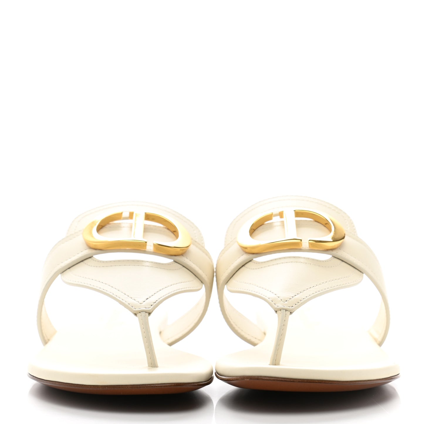 Calfskin 30 Montaigne Thong Sandals 36.5 White