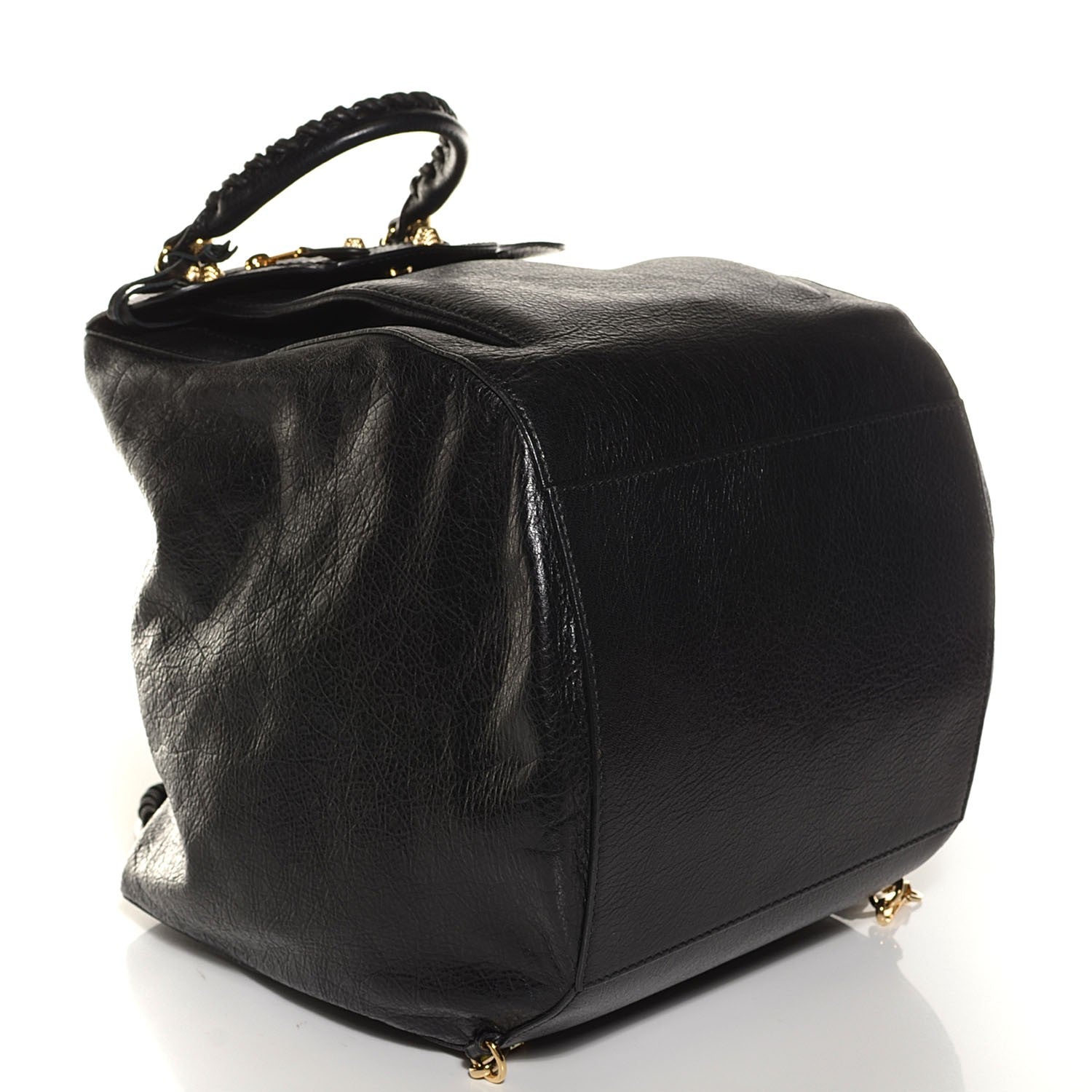 Balenciaga Agneau Giant 12 Gold Hardware Zip Traveler Backpack Black 4 of 11