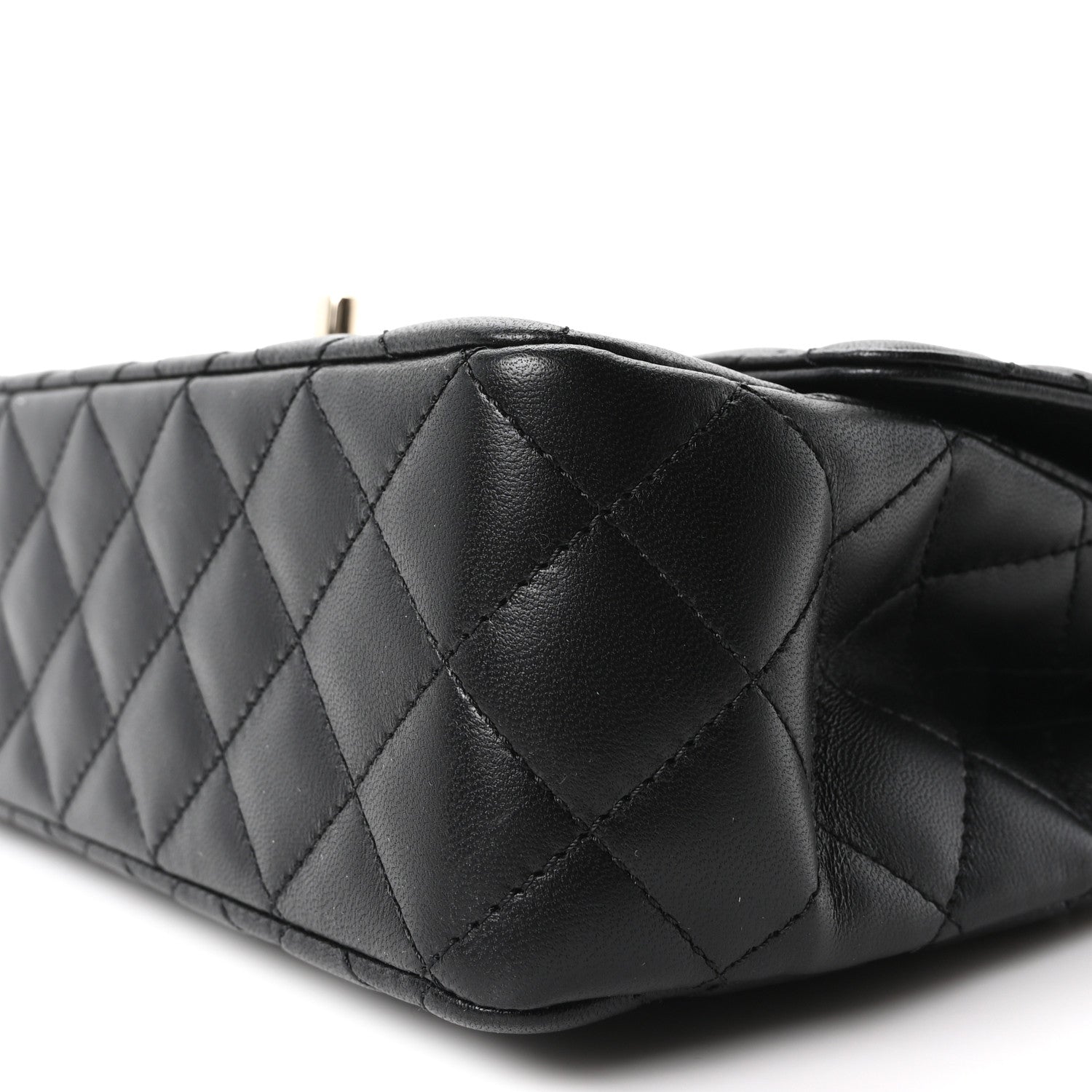 Chanel Lambskin Quilted Crystal Top Handle Small Rectangular Flap Black 9 of 9