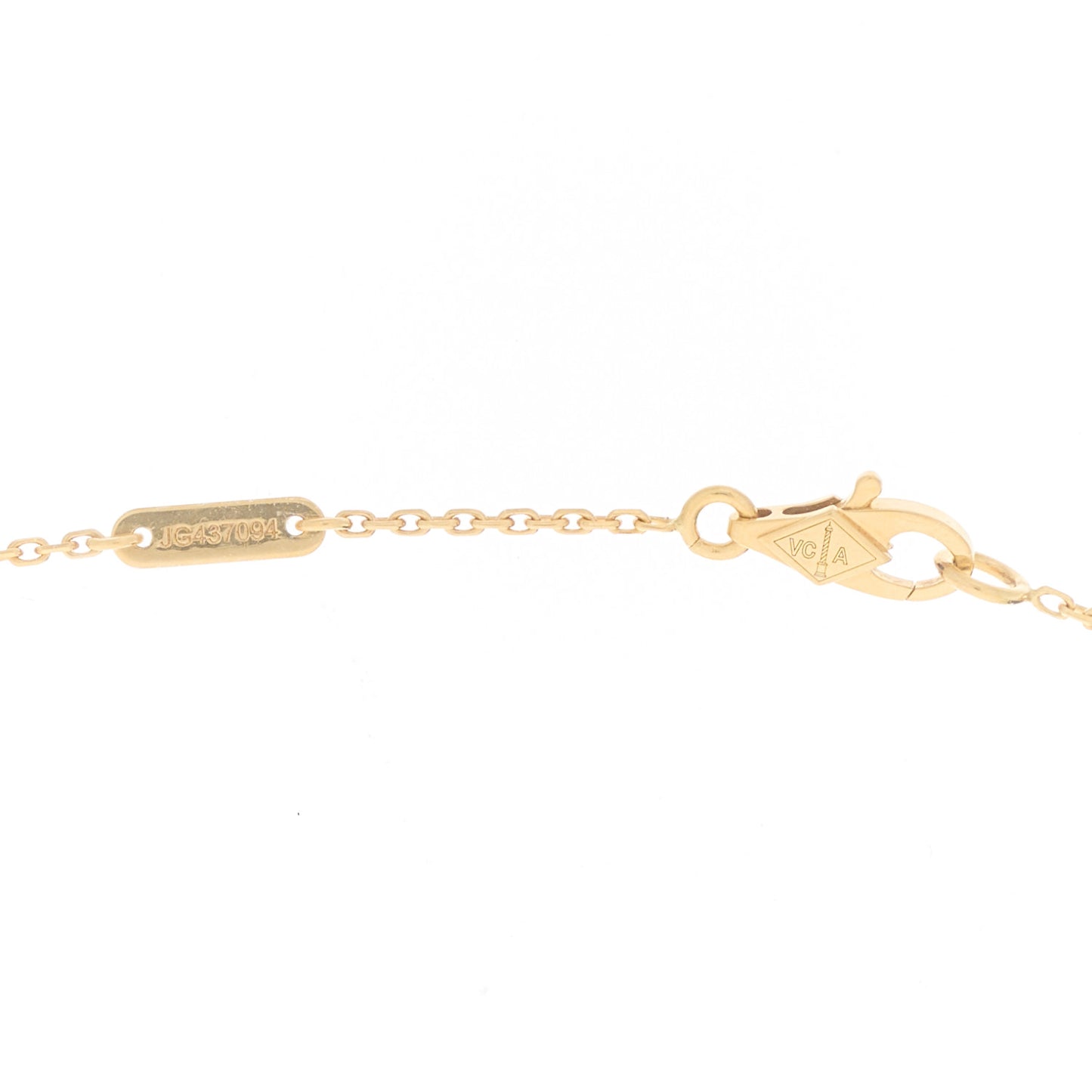 18K Yellow Gold Mother of Pearl Sweet Alhambra Pendant Necklace