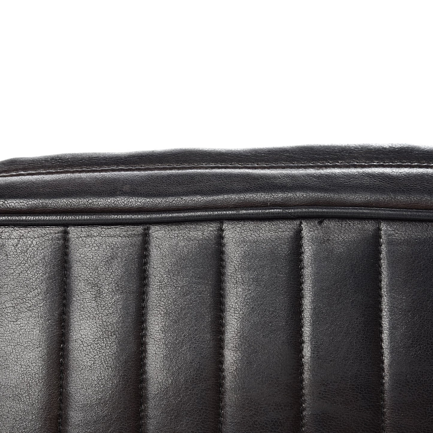 Lambskin Vertical Quilted Flap Camera Case Black