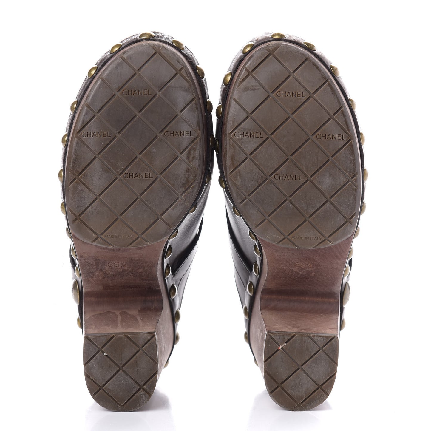 Calfskin CC Clog 38.5 Brown
