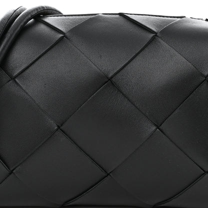 Bottega Veneta Lambskin Maxi Intrecciato Small Cassette Camera Bag Black 7 of 9