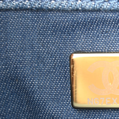 Chanel Denim Quilted Mini Pearl Crush Flap Blue 7 of 9