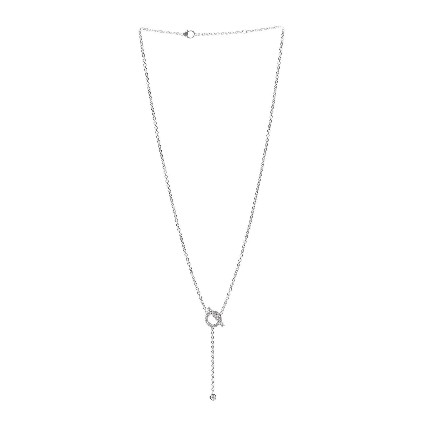 18K White Gold Diamond Finesse Lariat Necklace