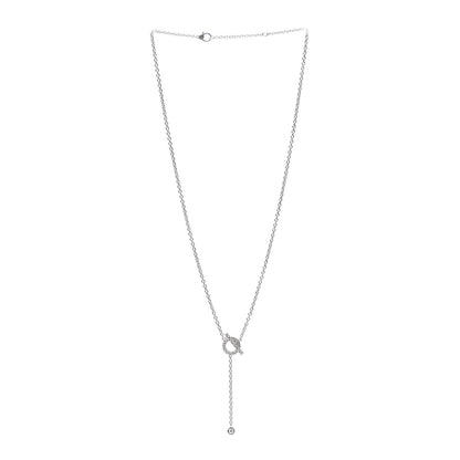 Hermes 18K White Gold Diamond Finesse Lariat Necklace 3 of 6