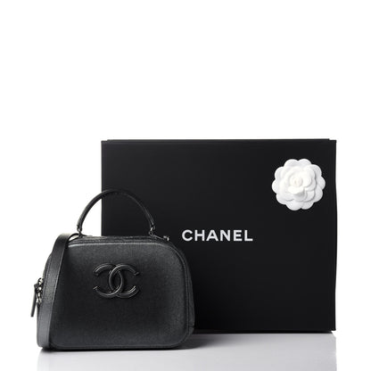 Chanel Metallic Caviar Small Coco Curve Vanity Bag Black Ruthenium 11 of 11