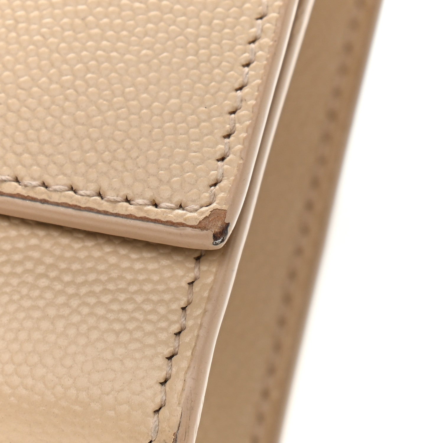 Saint Laurent Grain De Poudre Medium Monogram Kate Satchel Nude Powder 8 of 10