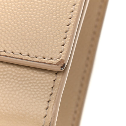 Saint Laurent Grain De Poudre Medium Monogram Kate Satchel Nude Powder 8 of 10