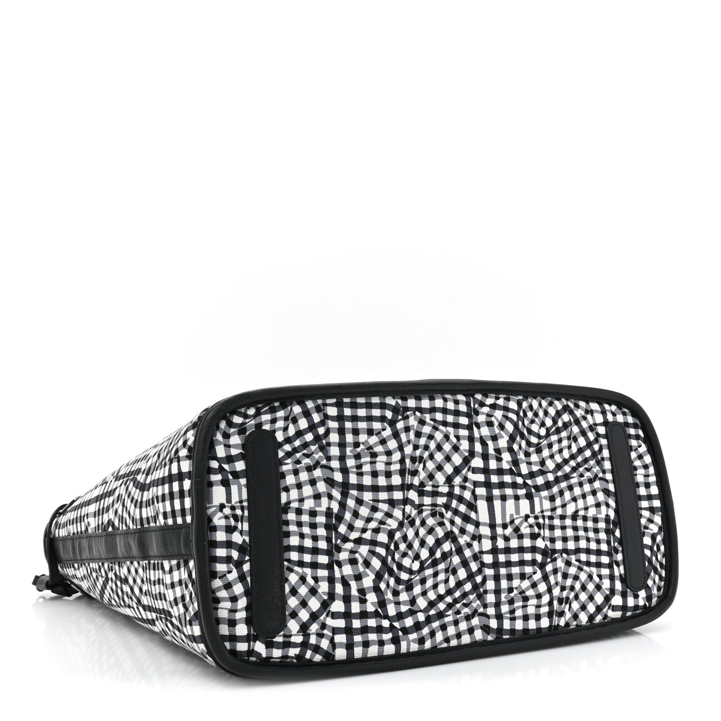 Grained Calfskin Visetos Medium Liz Reversible Shopper Tote Black