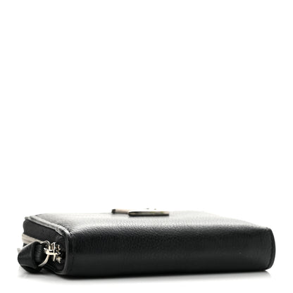 Louis Vuitton Calfskin Lockme Zippy Coin Purse Black 4 of 8