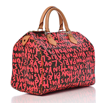 Louis Vuitton Monogram Graffiti Speedy 30 Fuchsia 3 of 11