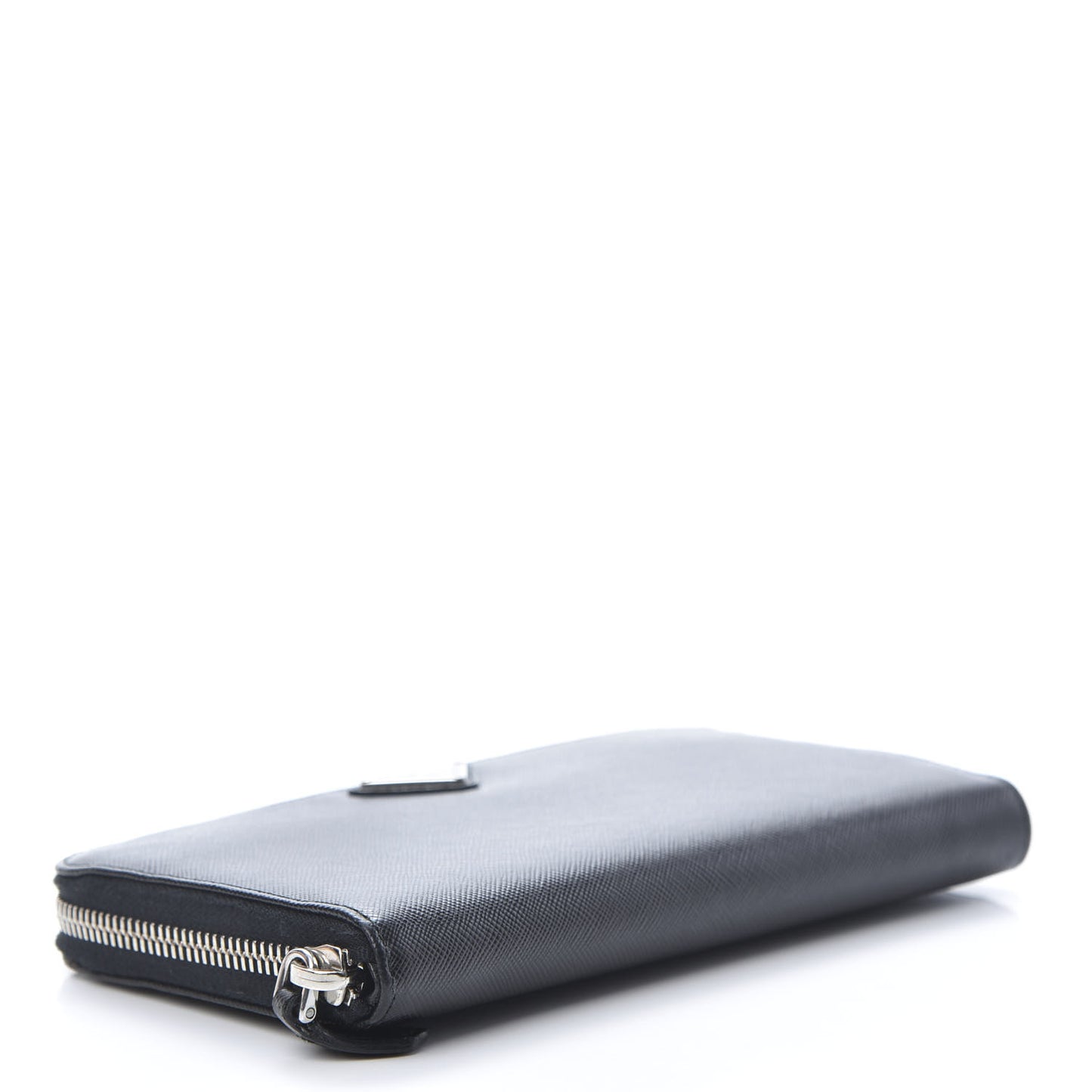 Saffiano Oro Zip Around Wallet Black