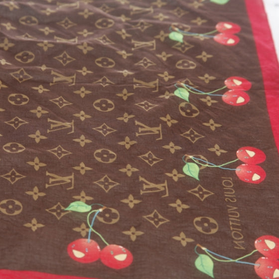 Monogram Cerises Bandana Marron