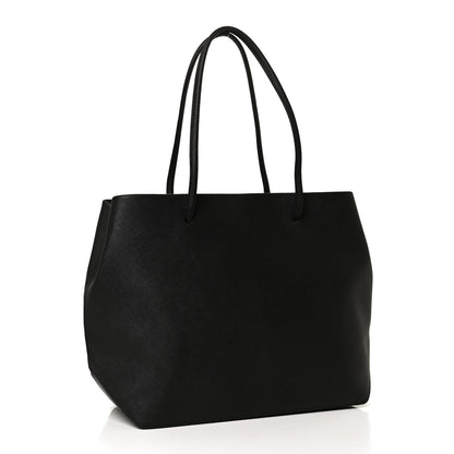 Marc Jacobs Calfskin Embossed Logo East West Shopper Tote Black 3 of 13