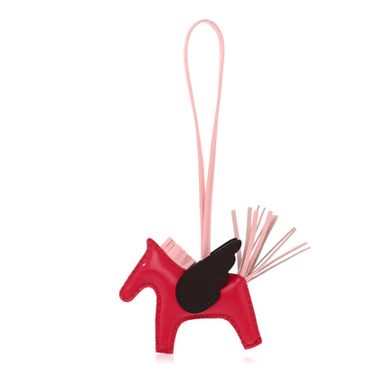 Hermes Milo Lambskin Grigri Rodeo Pegase Horse Bag Charm PM Framboise Rose Sakura Rouge Sellier 1 of 5
