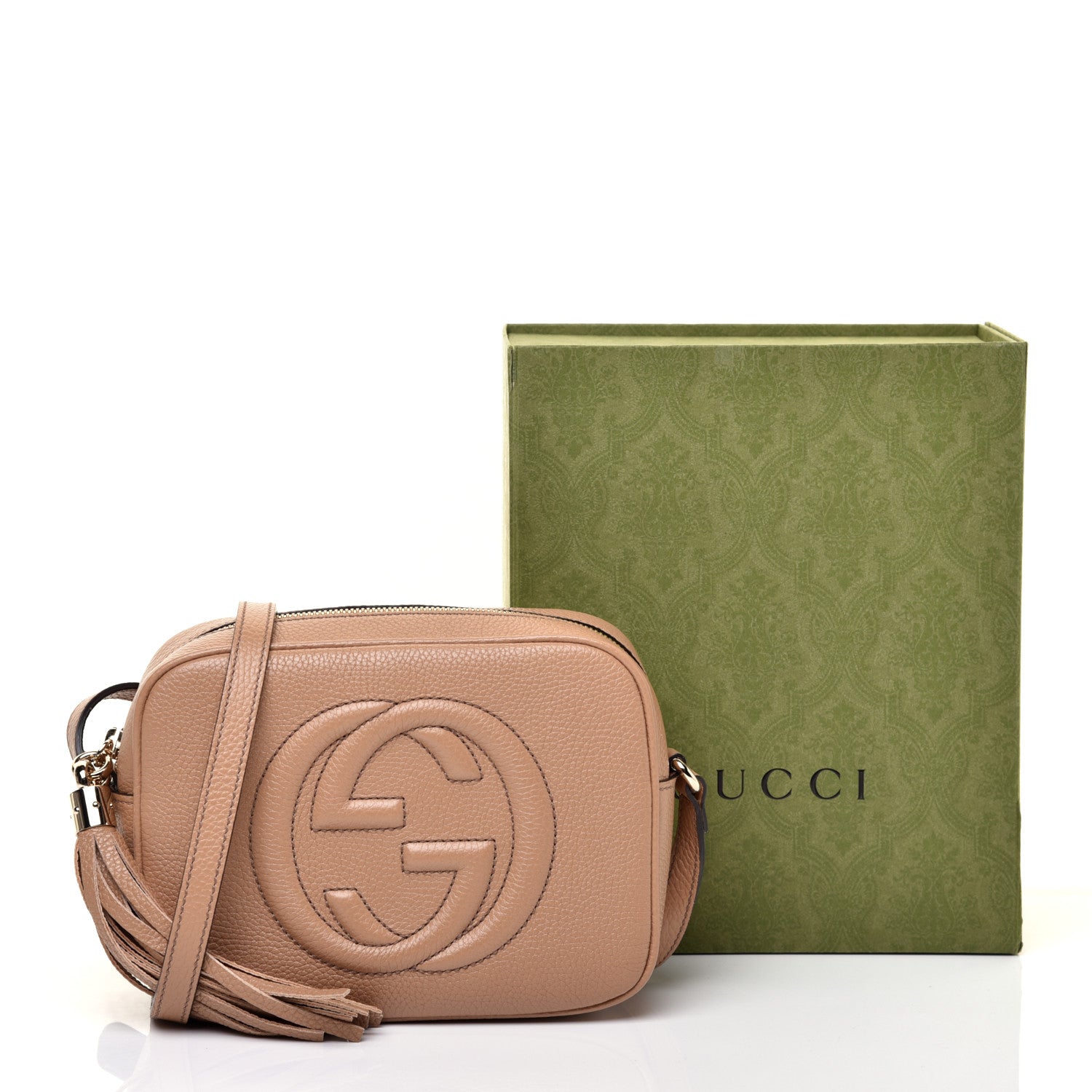 Gucci Pebbled Calfskin Small Soho Disco Bag Rose Beige 11 of 11