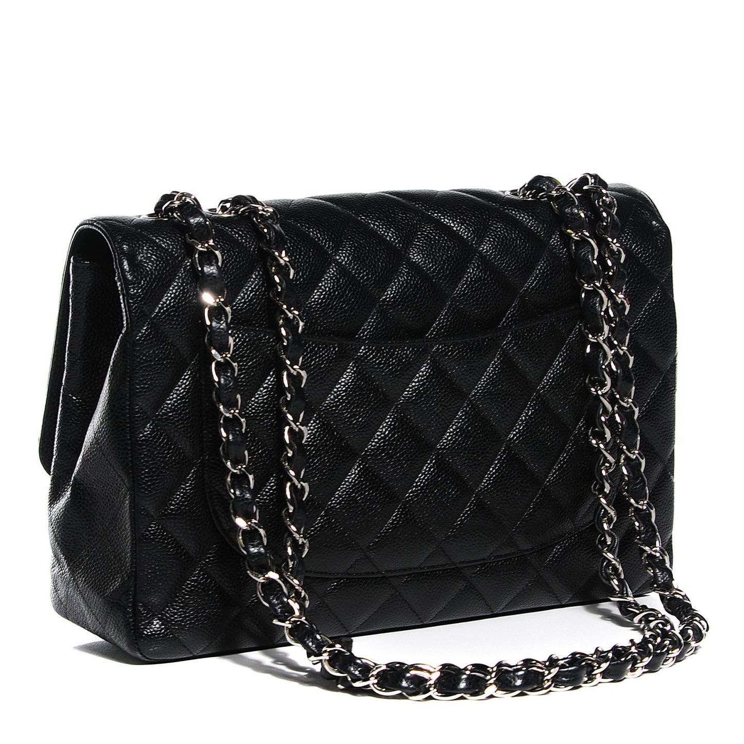 Caviar Quilted Jumbo Single Flap Black