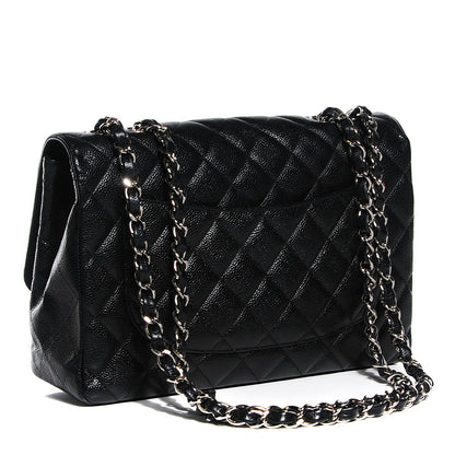 Chanel Caviar Quilted Jumbo Single Flap Black 3 of 9
