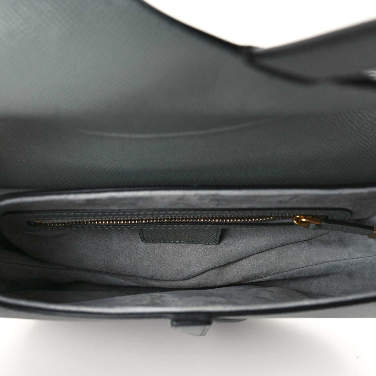 Christian Dior Grained Calfskin Saddle Bag Grey Stone 5 of 9