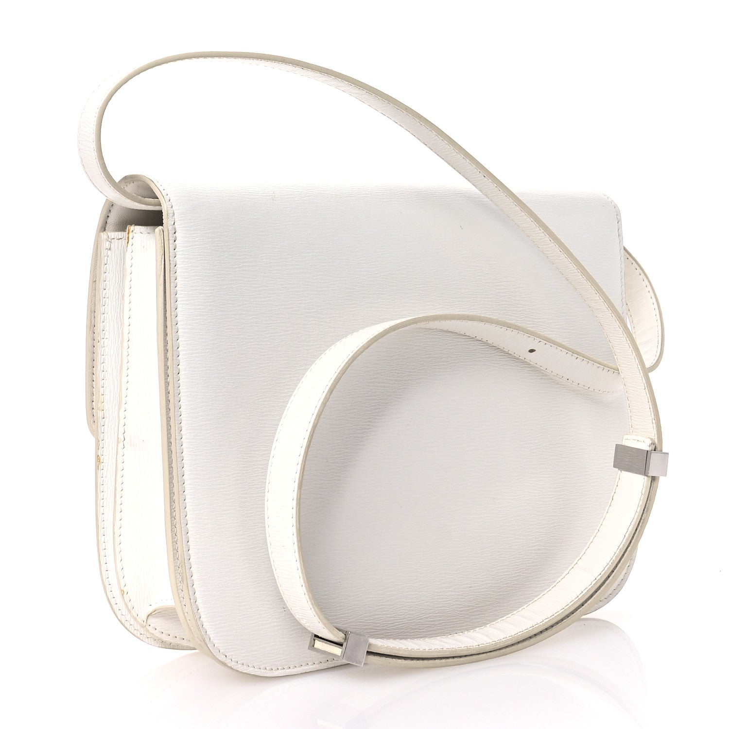 Celine Liege Calfskin Medium Classic Box Flap Bag White 3 of 12
