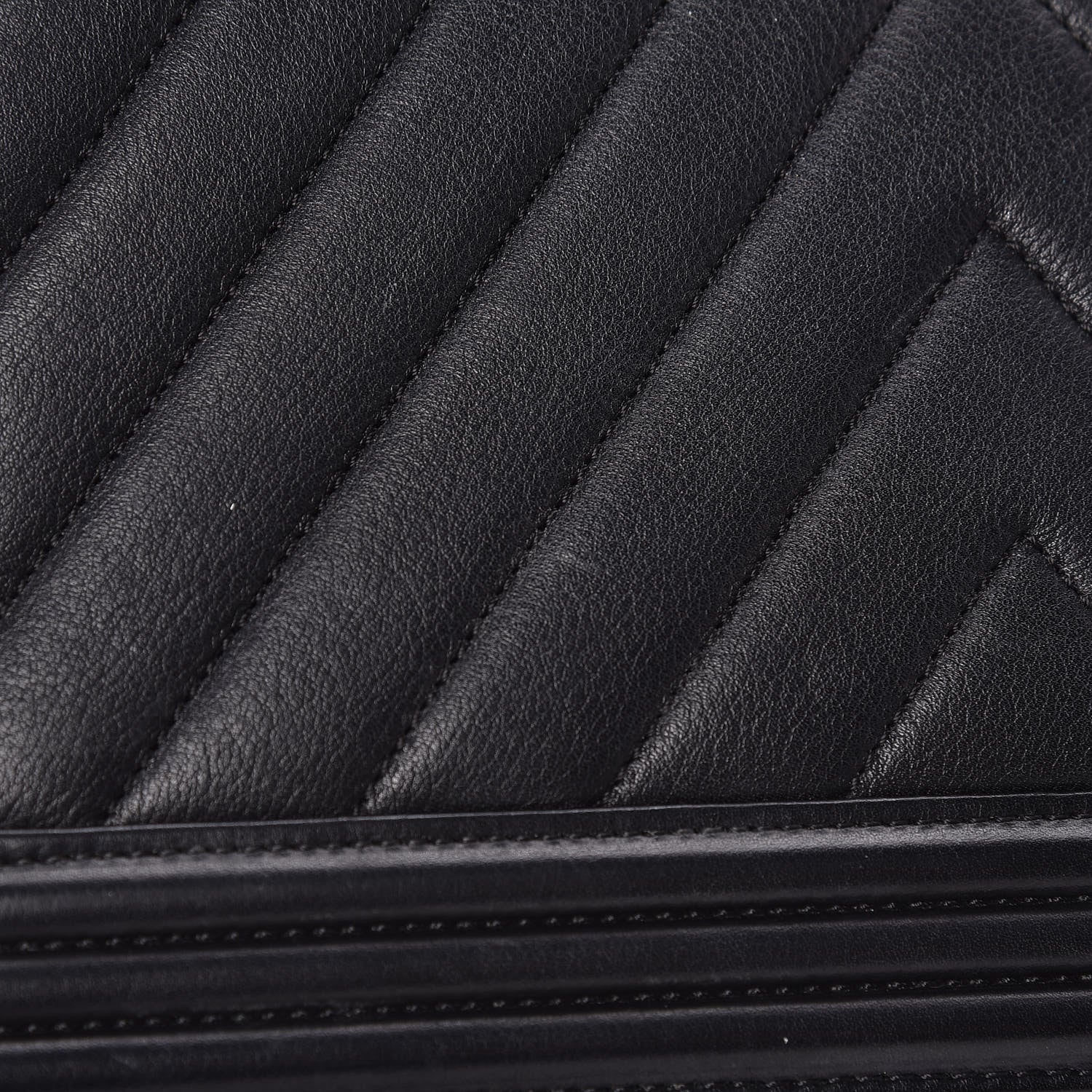Chanel Calfskin Chevron Quilted Boy Convertible Clutch Flap Black 20 of 21