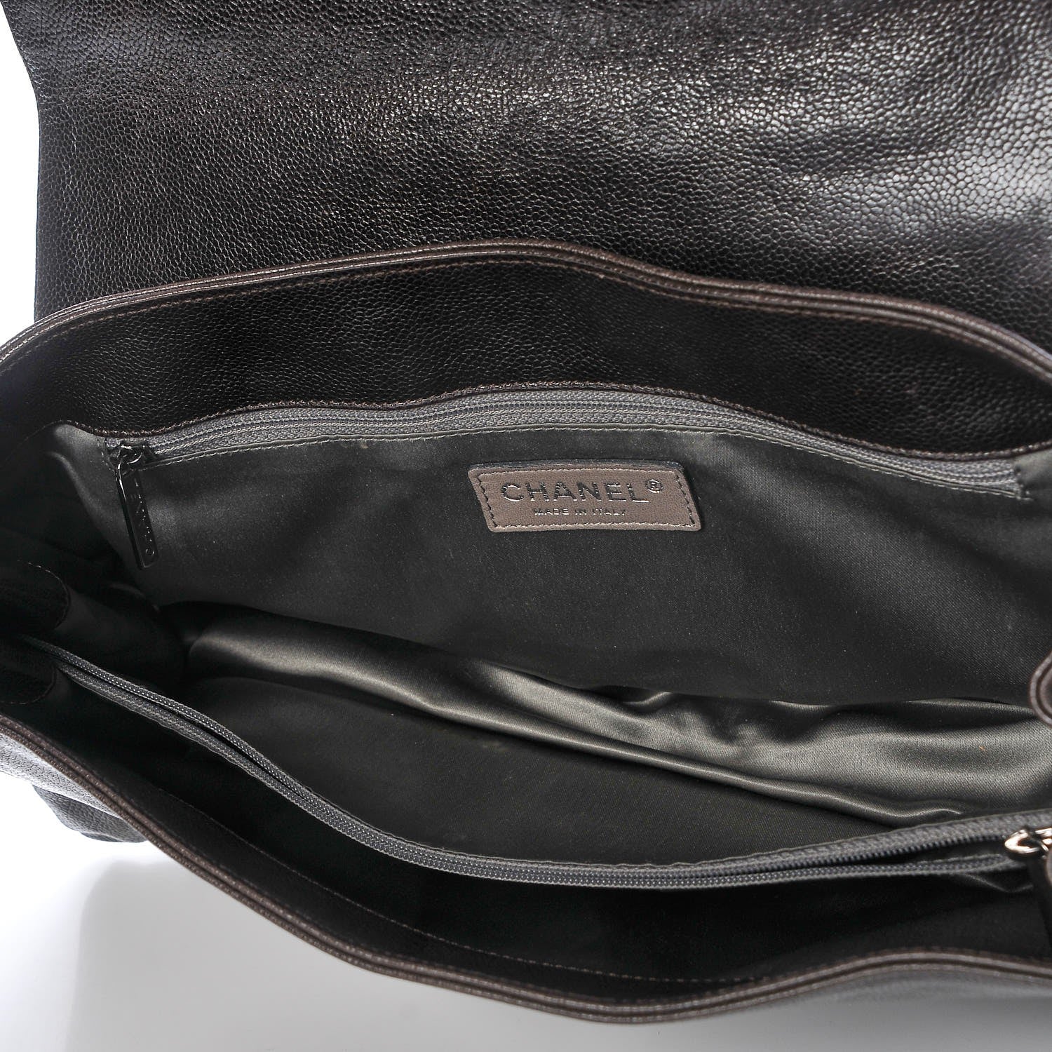 Chanel Glazed Caviar Pocket In The City Tote Brown 5 of 7