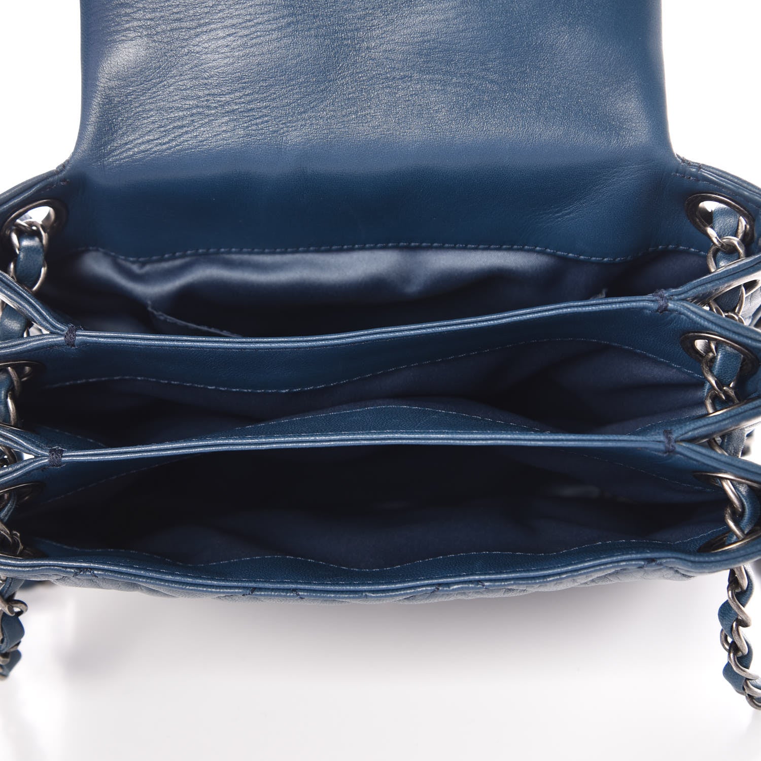 Chanel Lambskin Quilted Accordion Flap Dark Blue 5 of 8