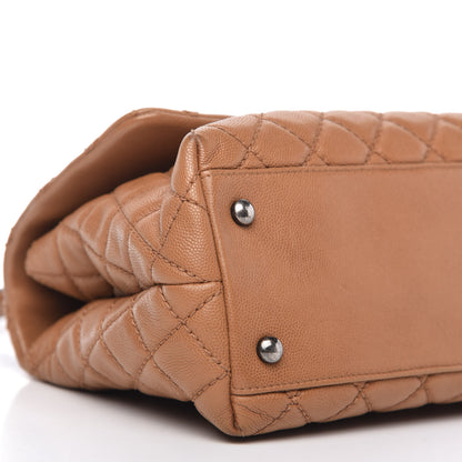 Chanel Caviar Quilted Small Coco Handle Flap Camel 6 of 14